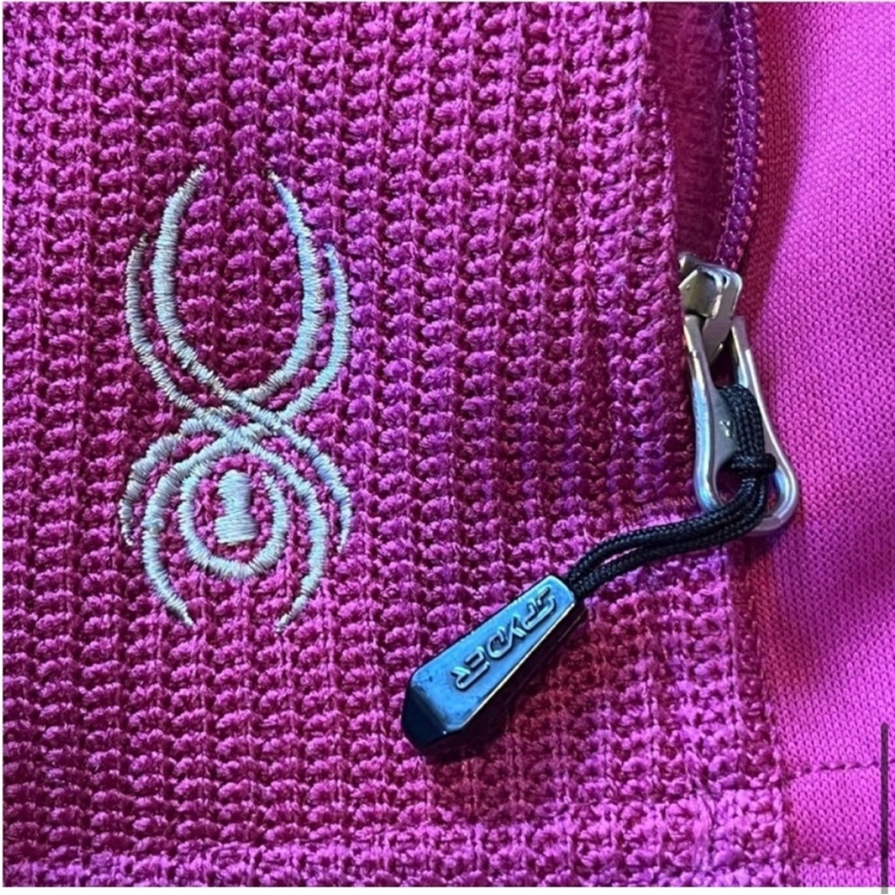 Spyder Core Sweater Zip up Jacket Pink Medium Zip Pockets - Picture 8 of 8